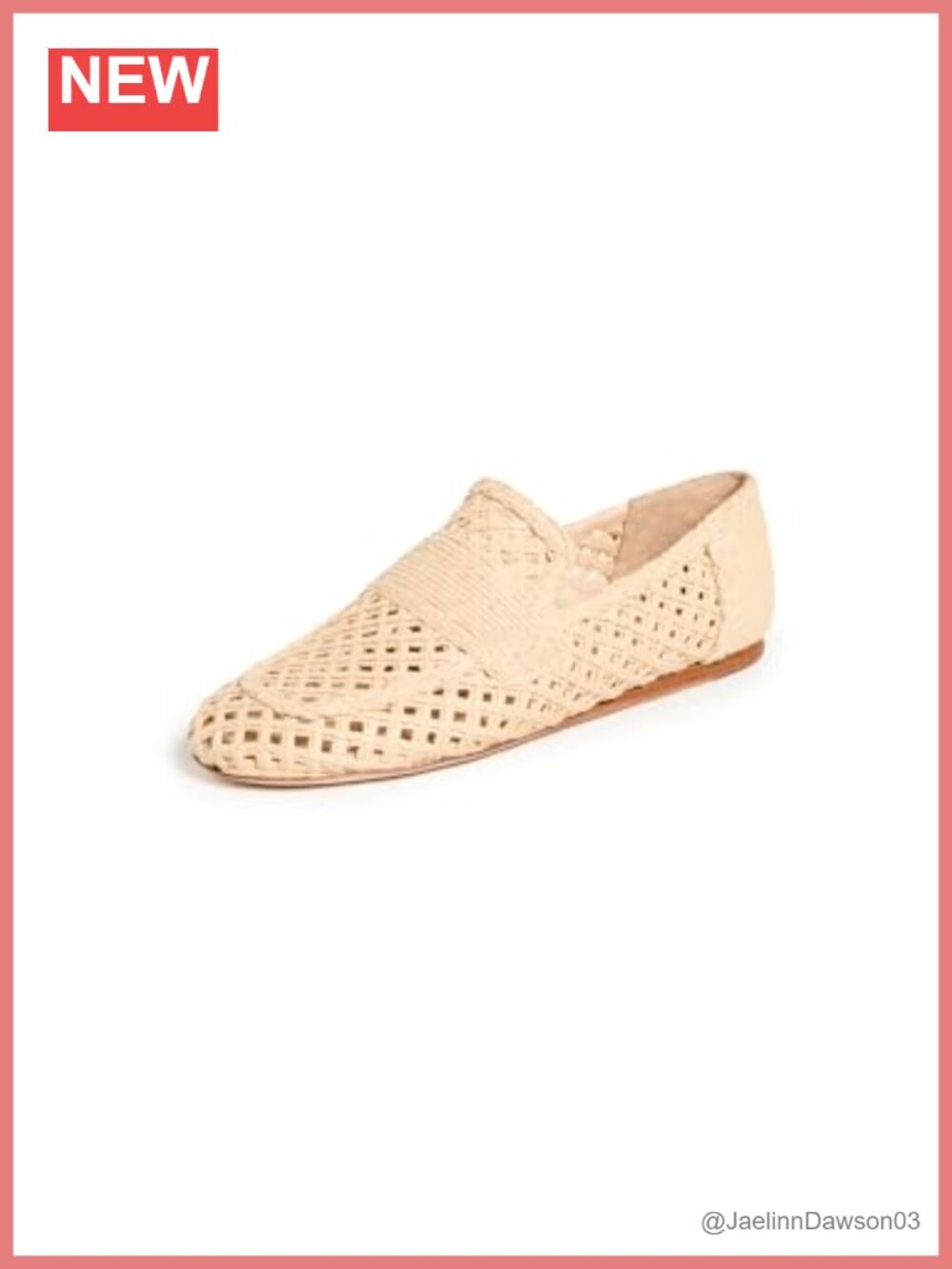 Women's Raffia Slip-On Flat Loafer with Cushioned Leather Footbed